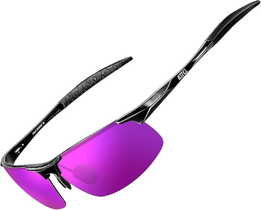 ATTCL Men's Fashion Driving Polarized Sunglasses for Men - Al-Mg metal Ultralight Frame
