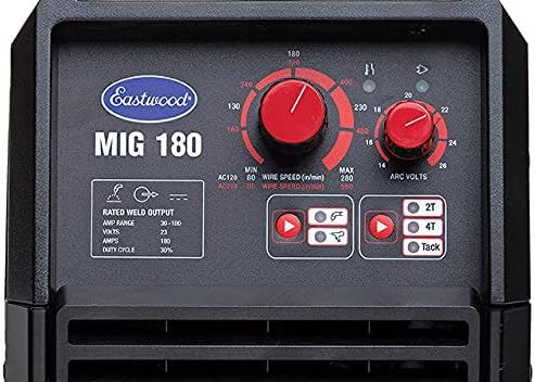Eastwood 180 Amp MIG Welder Machine Dual Voltage 110V 220V with Spool Gun for Steel & Aluminum