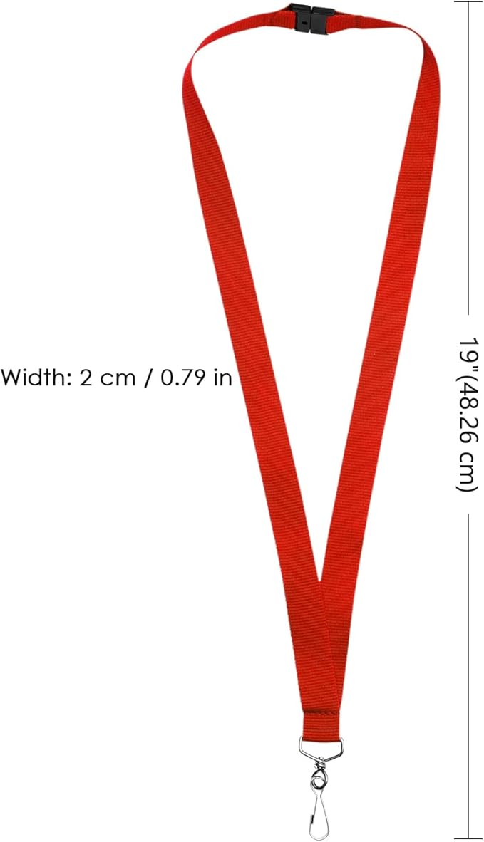 24-Pack Breakaway Lanyards, Polyester Neck Straps for ID Cards, Keys, Office, School & Events