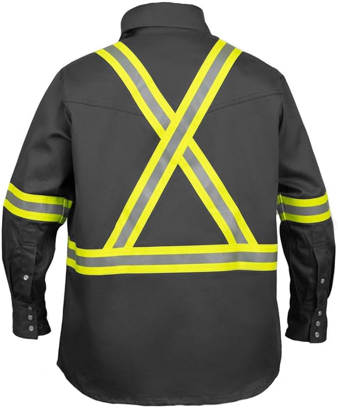 Flame Resistant FR High Visibility Hi Vis Shirt - 88% C/12% N - 7oz