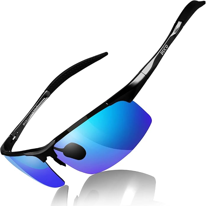 DUCO Mens Sports Polarized Sunglasses UV Protection Sunglasses for Men 8177s