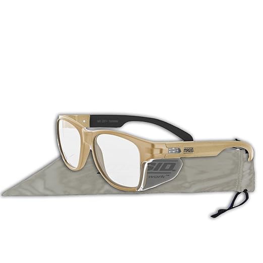MAGID Y50 Series Performance Anti-Fog Polycarbonate Safety Glasses with Side Shields, 48 Pairs, Clear Lens | Coyote Tan, Y50TNAFC
