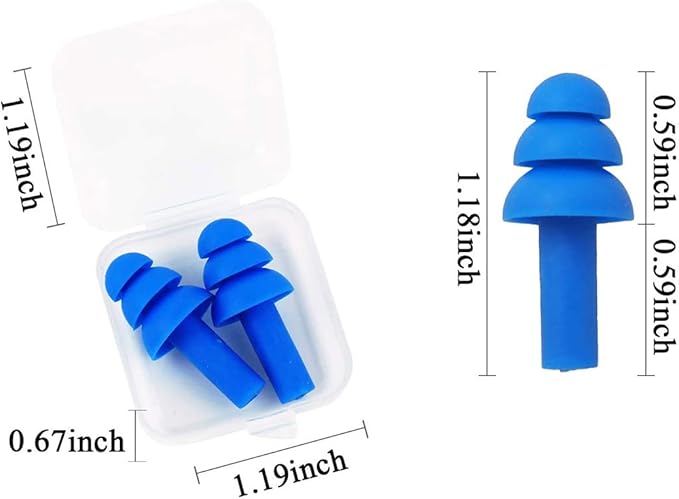 Silicone Ear Plugs for Sleeping,16 Pairs Soft Waterproof Noise Canceling Reduction Earplugs Waterproof Reusable Sound Blocking Earplugs for Concert,Swimming,Study,Loud Noise,Snoring (Light)
