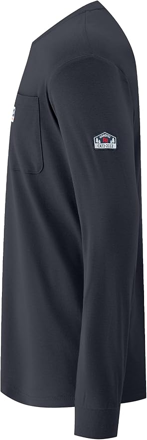 FR Shirts for Men 100% Cotton 5.5oz Lightweight NFPA2112/CAT2 Flame Resistant Shirts for Men Long Sleeve