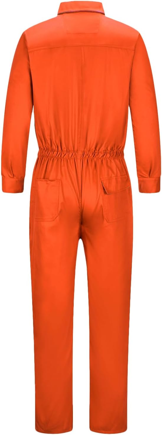 Men's Coveralls Mechanic Work Jumpsuit Multi Pockets Overalls Long Sleeve Workwear Coverall