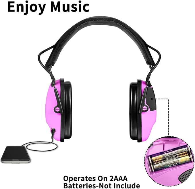 ZOHAN EM054 Electronic Shooting Ear Protection with Sound Amplification, Slim Active Noise Reduction Earmuffs for Gun Range