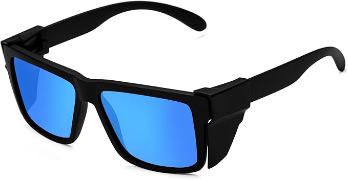 Polarized Men's and Women's Safety sunglasses,High Impact Resistant ANSI Z87UV400 Protection With Side Shield