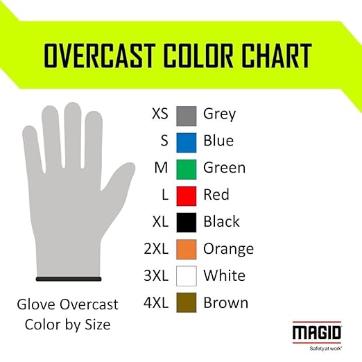 MAGID T-REX Flex Series ANSI A4 Foam Nitrile Coated Impact Gloves, 1 Pair, Size 9/Large (TRX443)