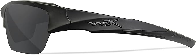 Wiley X WX Valor Tactical Sunglasses, Safety Glasses Shatterproof UV Eye Protection for Combat Shooting Matte Black Frames, Grey, Clear, and Light Rust Tinted Lenses, Ballistic Rated