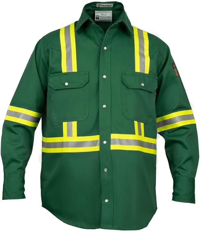 Flame Resistant FR High Visibility Hi Vis Shirt - 88% C/12% N - 7oz