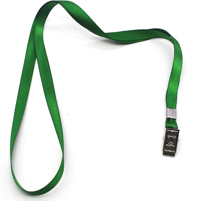 Bird Fiy Black Lanyards 100 Pack 34" Premium Lanyard Bulldog Clips Bulk Nylon Flat Lanyard with Badge Clip