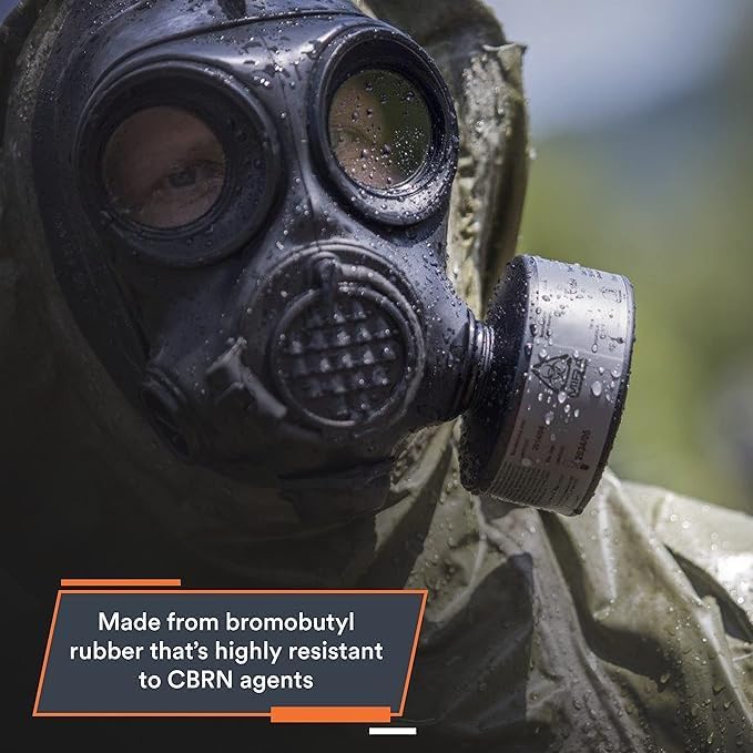 MIRA SAFETY M Full Face Respirator Mask - CBRN Gas Mask, Chemical Respirator CM-7M (Small)