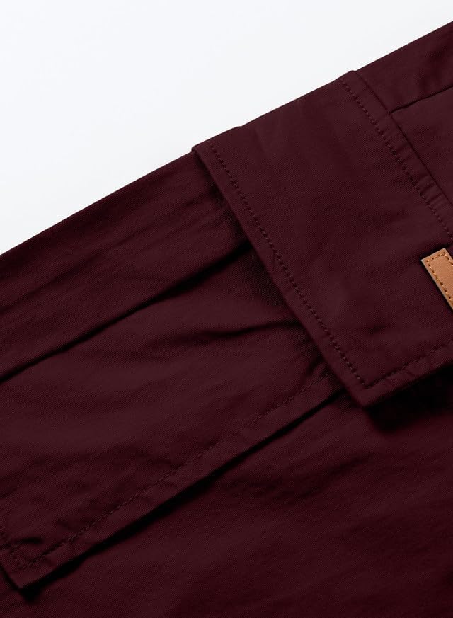 JMIERR Mens Casual Twill Cargo Shorts Cotton Drawstring Classic Cargo Stretch Short with 6 Pockets