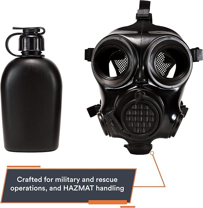 MIRA SAFETY M Full Face Respirator Mask - CBRN Gas Mask, Chemical Respirator CM-7M (Small)