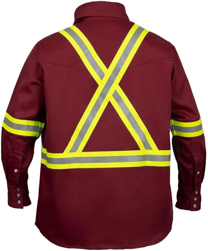 Flame Resistant FR High Visibility Hi Vis Shirt - 88% C/12% N - 7oz