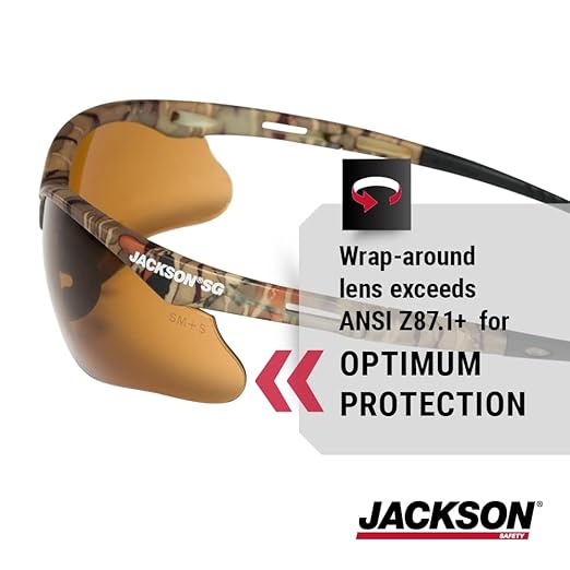 Jackson Safety SG Safety Glasses - Eye Protection for Men & Women - ANSI Z87.1 - Pack of 12 (Multiple Styles)