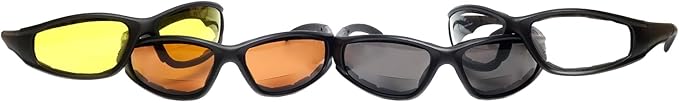 Calabria 23BF Sportster BiFocal Reading Safety Glasses Men Women UV Protection Wind Debris Anti Fog Slip Nylon Shatterproof
