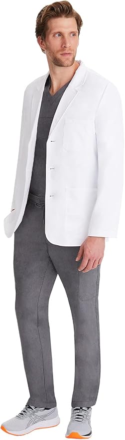 Healing Hands Medical Lab Coat Leo White Coat with 5 Pockets, Soft & 2-Way Stretch Fabric 5150