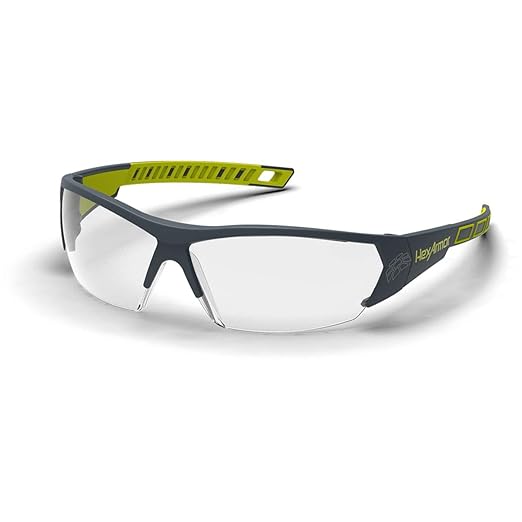 HexArmor MX250 Clear Safety Glasses for Men and Women | Anti-Fog | Scratch Resistant Wrap Around Lenses | Modern-Safety Glasses | Metal-Free | Certified ANSI Z87 | 100% UV Protected Eyewear