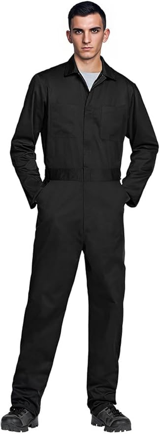 MCJC Coveralls for Men Adult Blue Jumpsuit Coveralls Mechanic Work Uniform Halloween Horror Killer Costume