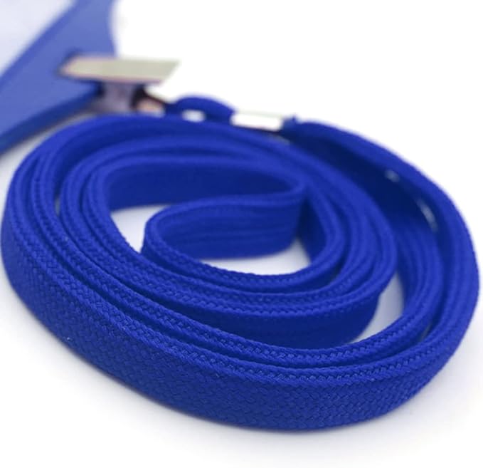 Ollain Badge Lanyards Neck Bulk Cruise Lanyards Blue Lanyard with Clip for ID Card Name Tags Badge Holders (Blue, 50 Pack)