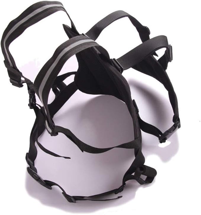 Jolik Child Safety Harness Reflective Child Motorcycle Harness, Adjustable Safety Child Harness with Two Handles, Breathable Material, Black