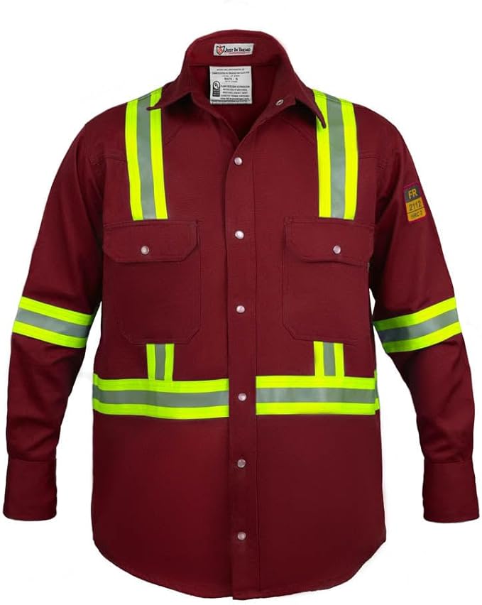 Flame Resistant FR High Visibility Hi Vis Shirt - 88% C/12% N - 7oz