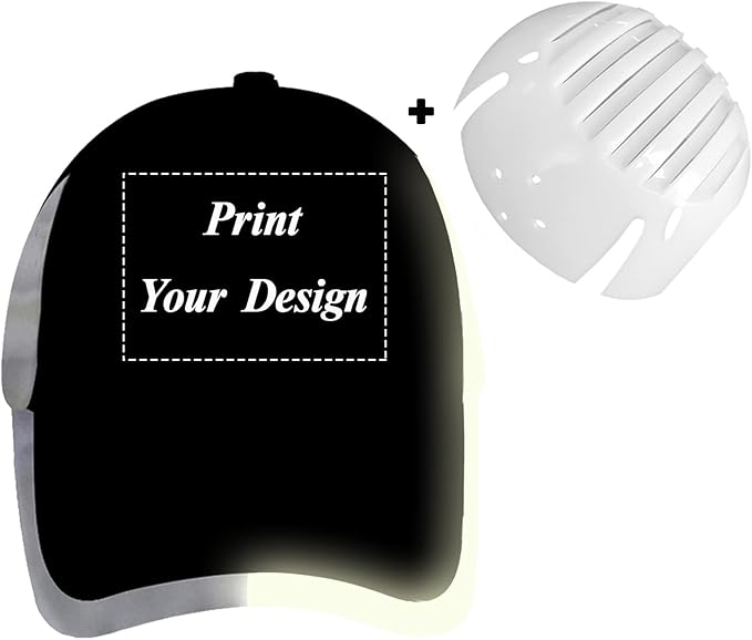 Customizable Safety Bump Cap Baseball Cap Style Hard Hats for Men and Women Lightweight Safety Hat with Reflective Stripes,Print
