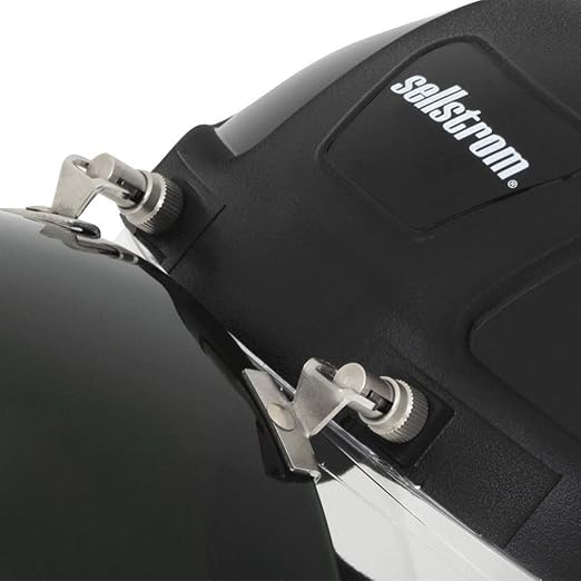 Sellstrom DP4 Face Shield - Lightweight Mask with High Impact Crown & Ratchet Headgear for Work, Grinding, Plasma/Flame Cutting - ANSI Z87.1 - Clear Anti Fog Polycarbonate Window - UV/IR Flip Up Visor