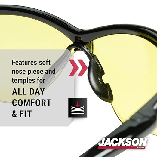 Jackson Safety SG Safety Glasses - Eye Protection for Men & Women - ANSI Z87.1 - Pack of 12 (Multiple Styles)