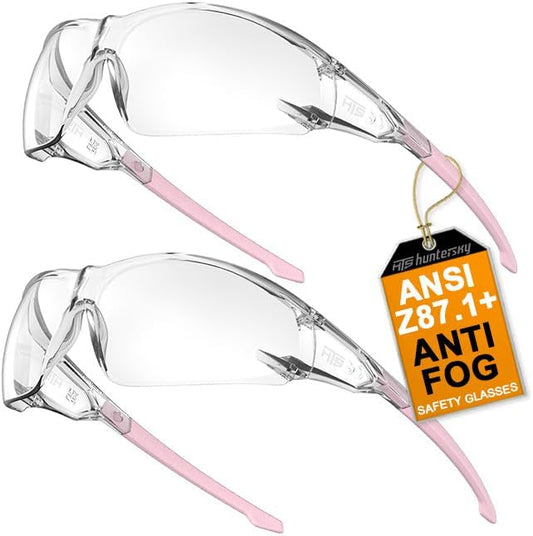 ANSI Z87.1 Anti-Fog Wrap-Around Clear Safety Glasses, Pickleball lab chemistry goggles with Scratch Resistant