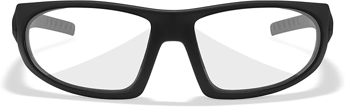 Wiley X ROMER 3 Sunglasses, Ballistic Rated ANSI Z87 Safety Glasses, UV Eye Protection for Shooting, Fishing, Biking, and Extreme Sports, Black Frames, Changeable Tinted and Clear Lenses