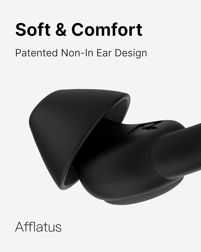 Afflatus Ear Plugs for Sleeping Noise Cancelling, 2 Pairs (S+L) Comfortable Reusable Noise Reduction Ear Plugs, Earplugs for Sleep, Snoring Light Grey