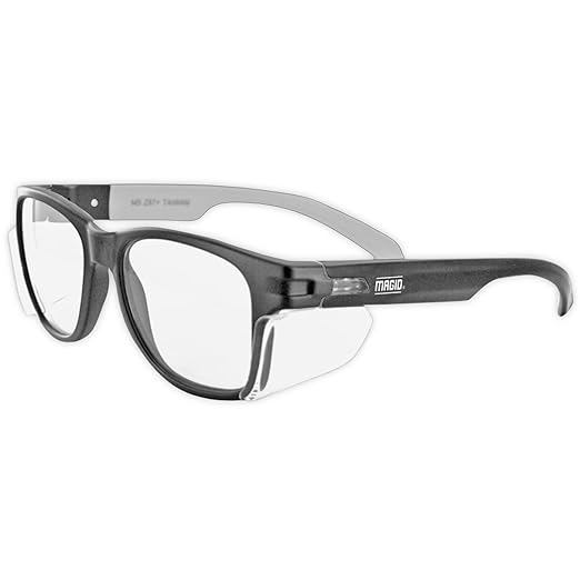 MAGID Y50 Series Performance Anti-Fog Polycarbonate Safety Glasses with Side Shields, 24 Pairs, Clear Lens | Black Frame, Y50BKAFC