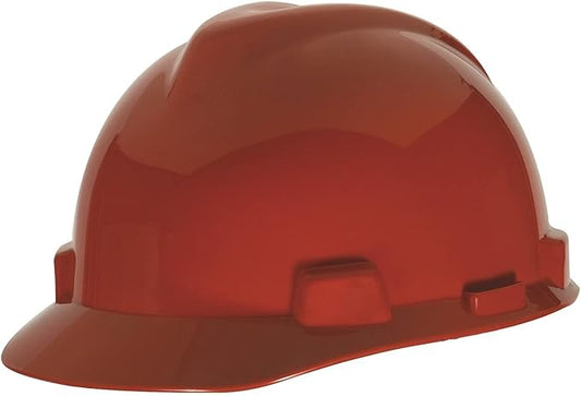 MSA Super-V Type 2 Cap Style Safety Hard Hat with Fas-Trac III Ratchet Suspension | Polyethylene Shell, Superior Impact Protection, Self Adjusting Crown Straps