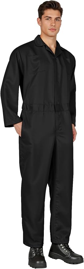 UQJE Coveralls for Men Work Navy Blue Adult Jumpsuit Coveralls Halloween Costume