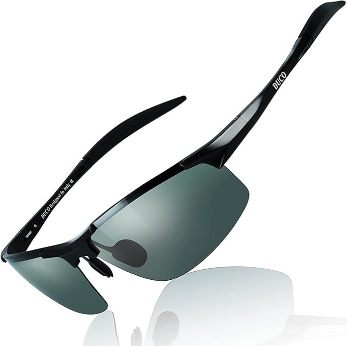 DUCO Mens Sports Polarized Sunglasses UV Protection Sunglasses for Men 8177s
