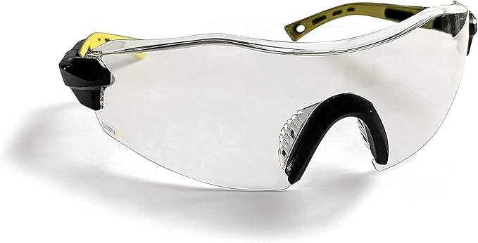 Anti-Fog Safety Glasses (Clear Lens) SPG801CL-AF, ANSI Z87.1, Scratch Resistant, Wrap Around Lens, Adjustable Temple & Hinges, UV Protection, Case & Strap Included
