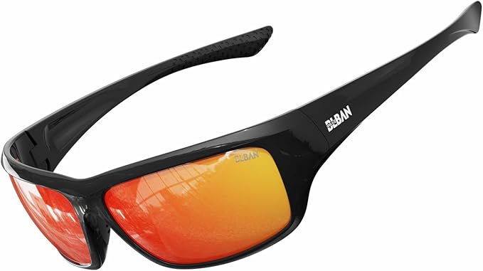 Polarized Sports Sunglasses for Men Women, Ideal for Fishing Running Driving Wrap Around Sunglasses, UV400 Protection