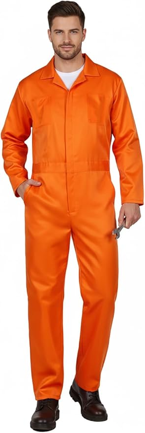 Navy Blue Adult Jumpsuit Coveralls Halloween Costume for Men Jumpsuit Horror Killer Costume Mechanic Work Uniform