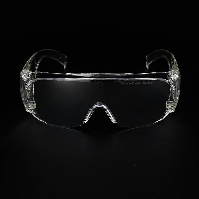 MCWlaser Co2 laser safety glasses 10600nm OD5+ Professional K40 Laser Safety Goggles that Fit over Myopia Glasses