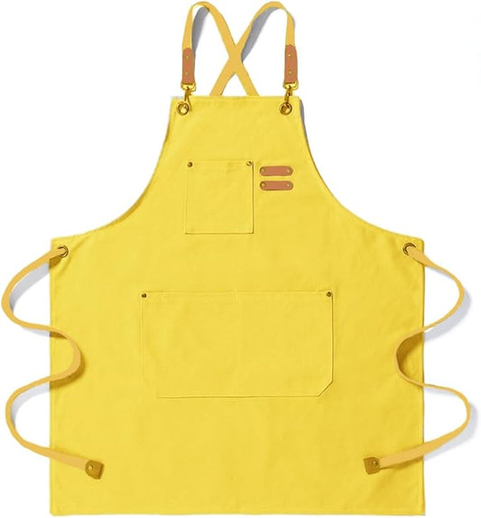 Kitchen Chef Aprons for Women and Men with 3 Pockets for Cooking BBQ Bib Work