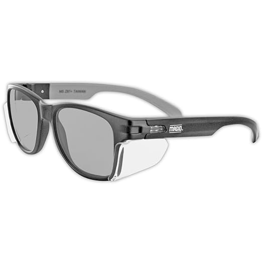 MAGID Y50 Series Performance Anti-Fog Polycarbonate Safety Glasses with Side Shields, 48 Pairs, Gray Lens | Black Frame, Y50BKAFGY