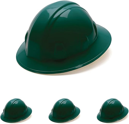 Pyramex SL Series Full Brim Hard Hat 4-Point Ratchet Suspension