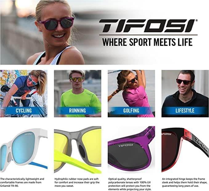 Swank Sport Sunglasses - Tangle Free - Ideal For Cycling, Golf, Hiking, Pickleball, Running and Great Lifestyle Look