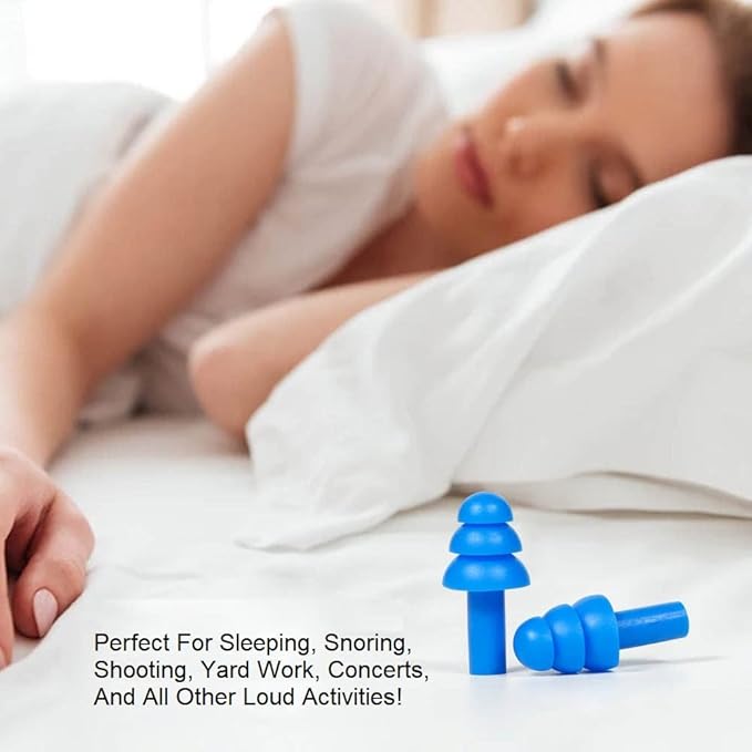 100 Pair Reusable Soft Silicone Ear Plugs Waterproof - Washable Ear Plugs for Swimming Music Concerts Construction Shooting Hunting Motor Sports Hunting Movie Ear Plugs for Sleeping Noise Cancelling