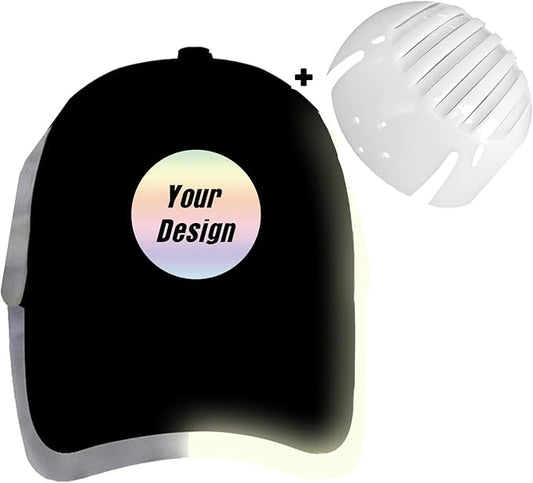 Customizable Safety Bump Cap Baseball Cap Style Hard Hats for Men&Women Lightweight Safety Hat with Reflective Stripes,Round