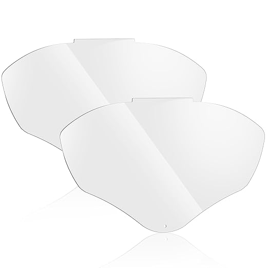 Feekoon Face Shield Replacement Lens Compatible with S8550, Compatible with Honeywell/Uvex S8500/S8510 Face Shield, Protective Safety Visor Replacement, with Clear Polycarbonate, Uncoated (2 Pack)