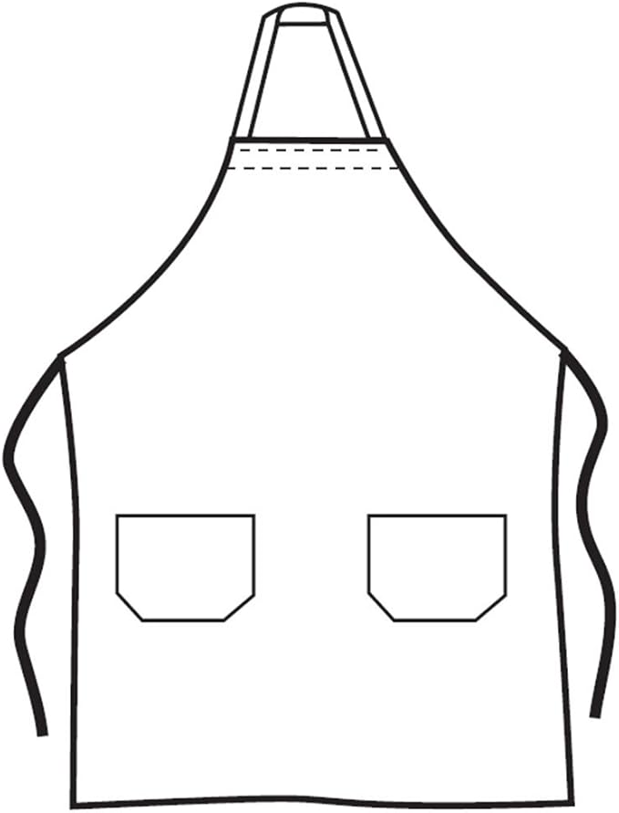Bib Aprons-MHF Aprons-1 Piece Pack-2 Waist Pockets- New Spun Poly-commercial Restaurant Kitchen