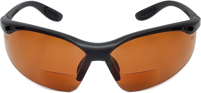 Calabria 91348 Bifocal Reading Safety Glasses Readers +1.50 Copper Orange Men Women Wrap Around Eye Protection Shatterproof